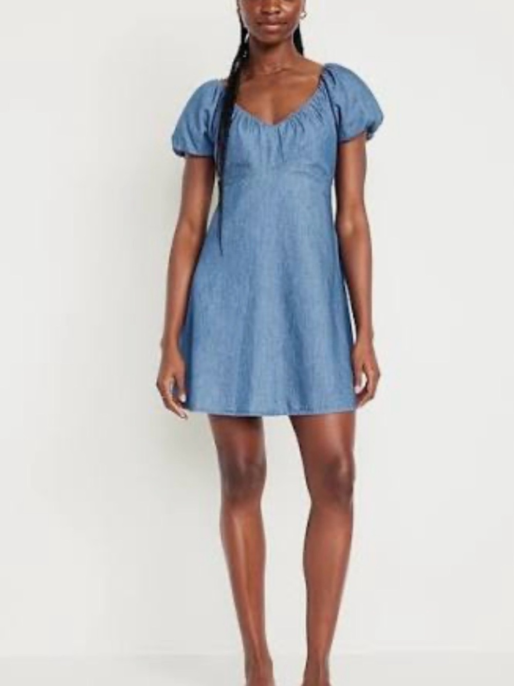 Old Navy Puff-Sleeve Denim Mini Dress